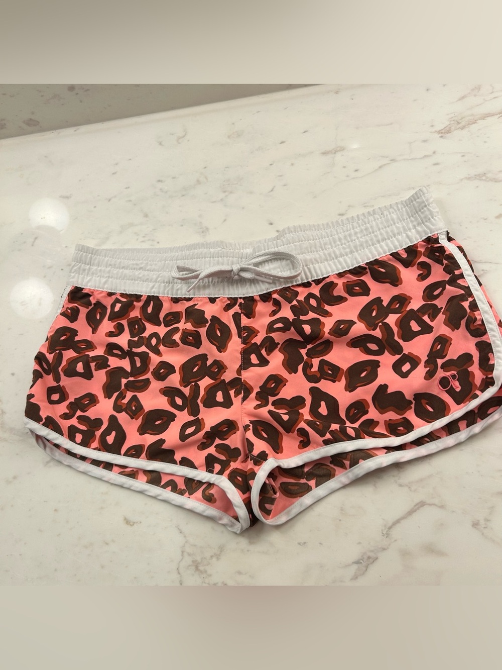 OP Women’s Pink Leopard Print Swim Shorts